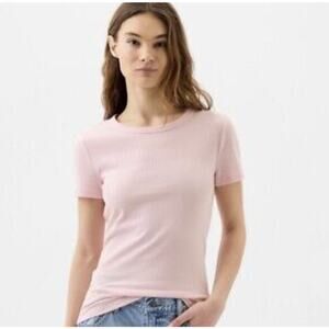 new pink ribbed tshirt size xs